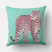 ピンク・ヒョウ クッション (裏面)