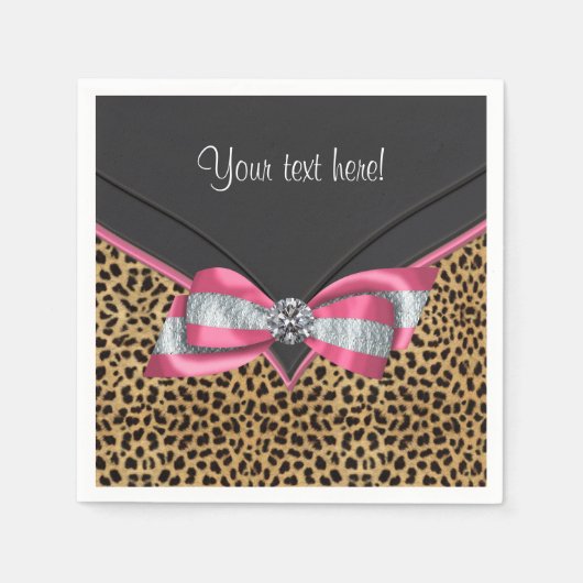 ピンク・ヒョウ スタンダードカクテルナプキン (正面)