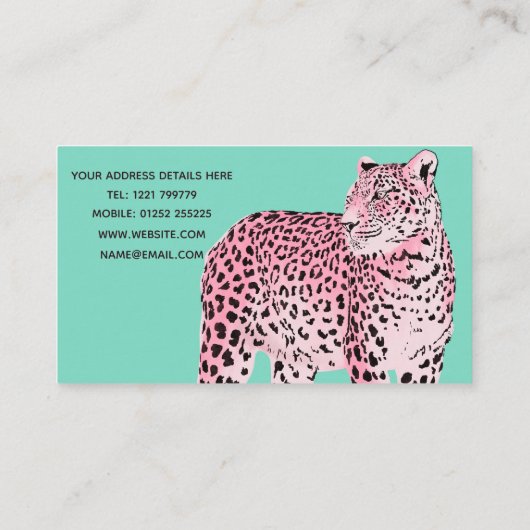 ピンク・ヒョウ 名刺 (裏面)