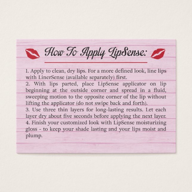 ピンク – ヒントとトリック – 適用方法 – LipSense (正面)