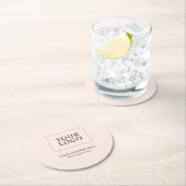 ピンク |ビジネスシンプルロカスタムゴのプロモーション ラウンドペーパーコースター (インサイチュ)