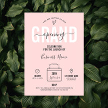 ピンク ビジネス グランドオープニング モダン エレガント