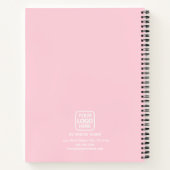 ピンク | ビジネス ロゴ 現代 プロフェッショナル ノートブック (裏面)