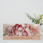 ピンク·ピビクトリアンオニー·ブライダル·シャワーの招待 招待状 (スタンド正面)