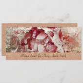 ピンク·ピビクトリアンオニー·ブライダル·シャワーの招待 招待状 (正面/裏面)