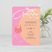 ピンク&ピーチファズザムアモアブライダルシャワー 招待状 (スタンド正面)