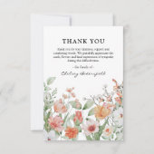 ピンク&ピーチフローラ写真記念 サンキューカード (正面)