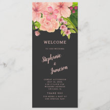 ピンク&ピーチフローラ結婚のセレモニープログラム