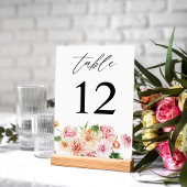 ピンク&ピーチフローラ&グリーン テーブルナンバー