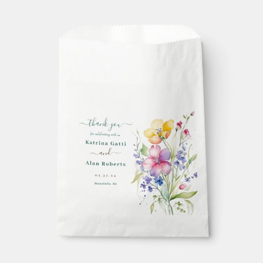 ピンク・ピーチ・イエローの花が咲き誇る フェイバーバッグ (正面)