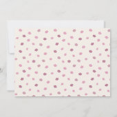 ピンク ファースト ロデオ ピンク カスタム フォト 1歳の誕生日 招待状 (裏面)