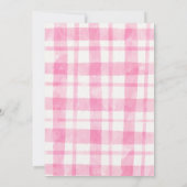 ピンク ファーム フラワーバーニャード 1歳の誕生日招待状 招待状 (裏面)