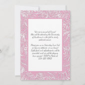 ピンク·ファーン·ヴィンテージ·フォト·グラジェル 招待状 (裏面)