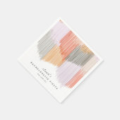 ピンク フィエスタ モダン フリンジ ブライズメイド パーティー スタンダードカクテルナプキン (角)