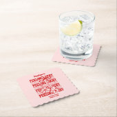 ピンク フィーリング ラッキー バチェロレッテ パーティーコースター ペーパーコースター (インサイチュ)
