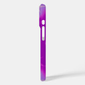ピンク フクシア パープル フラクタル 光の波 モノグラム Case-Mate iPhoneケース (裏面 / 左)