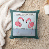 ピンク·フユーモアのあるラミンゴス·カートゥーン-コーニー·ジョーク クッション (ブランケット)