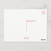 ピンク・フラミンゴさんトロピカル結婚な夏をありがとう ポストカード (裏面)