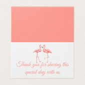 ピンク·フラミンゴさん、熱帯の結婚式に感謝 (外部フラット)