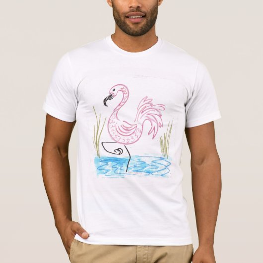 ピンク フラミンゴ #13 Tシャツ (正面)