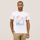 ピンク フラミンゴ #13 Tシャツ (正面フル)