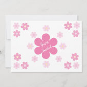 ピンク フラワー グラム 招待状 (裏面)