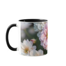 ピンク フラワー コーヒー カップ