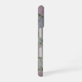 ピンク フラワー バラ ビンテージ モノグラム iPhone 16ケース (右側面)