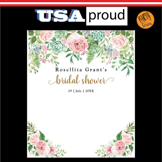 ピンク フラワー ファブ クール ブライダル シャワー タペストリー