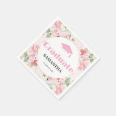 ピンク フラワー 卒業式  スタンダードカクテルナプキン (角)