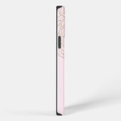 ピンク フラワー iPhone / iPad カバー (右側面)