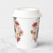 ピンク・フローラガーリー・フォト卒業パーティー 紙コップ (右)