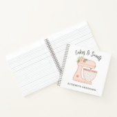 ピンク フローラル ケーキ ミキサー ベーカリー ノートブック (内部)