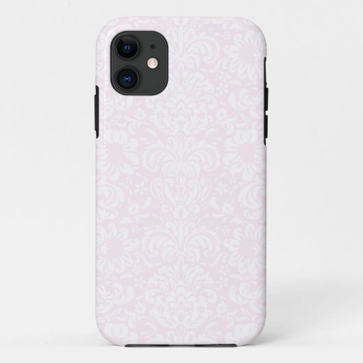ピンク フローラル ダマスク柄 iPhone 5/5S カバー (裏面)