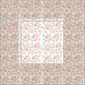 ピンク フローラル ファブリック (タイル)