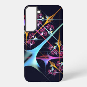 ピンク フローラル モダン アブストラクト アート カラー パターン #01 SAMSUNG GALAXY S22+ケース