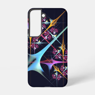 ピンク フローラル モダン アブストラクト アート カラー パターン #01 SAMSUNG GALAXY S22ケース