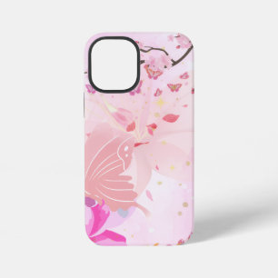 ピンク フローラル iPhone 12 MINIケース