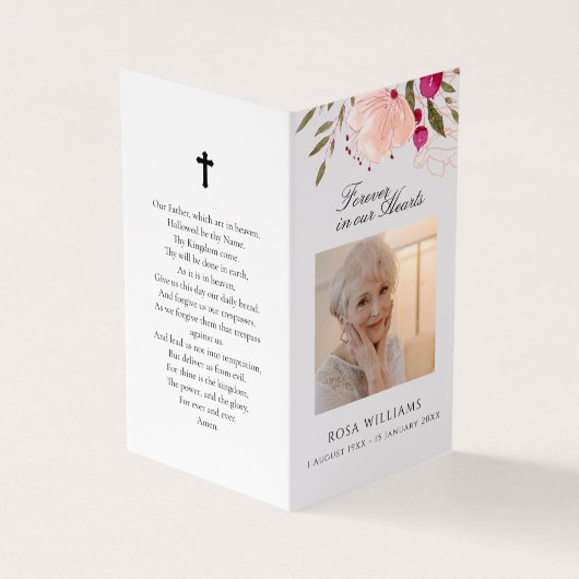ピンク・フローラ・フォーエバー・イン・ハートズ・メモリアル 名刺 (外部)