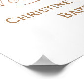 ピンク,フローラ,女の子,バプテスムウェルカムサイン, 11x14 ポスター (角)