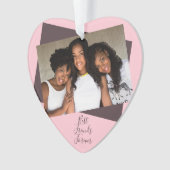 ピンク·フ最高のレンズ·フォーエバー·フォト·ウィズ·カスタム オーナメント (正面)