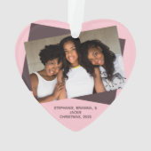 ピンク·フ最高のレンズ·フォーエバー·フォト·ウィズ·カスタム オーナメント (裏面)