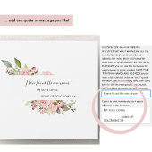 ピンク、ブッシュ、バーガンディ フローラル ウェディング ティアオフ RSVP オールインワン招待状