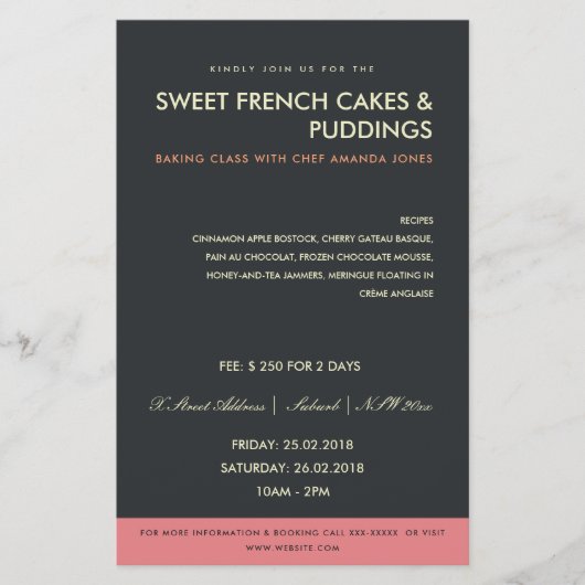 ピンク・ブモダンラック・写真テンプレート講習会 チラシ (正面)