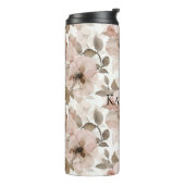 ピンク ブラウンの南西部 フラワーパターン タンブラー (回転左)