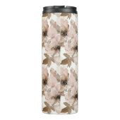 ピンク ブラウンの南西部 フラワーパターン タンブラー (裏面)