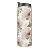 ピンク ブラウンの南西部 フラワー タンブラー (回転右)