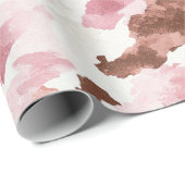 ピンク ブラウンカウガール カウプリント 動物 ブライダルシャワー ラッピングペーパー (ロールコーナー)