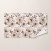 ピンク ブラウンカウガール サウスウエスタン フラワーパターン バスタオルセット (ハンドタオル)