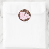 ピンク ブラウンカウガール ステッカー (バッグ)